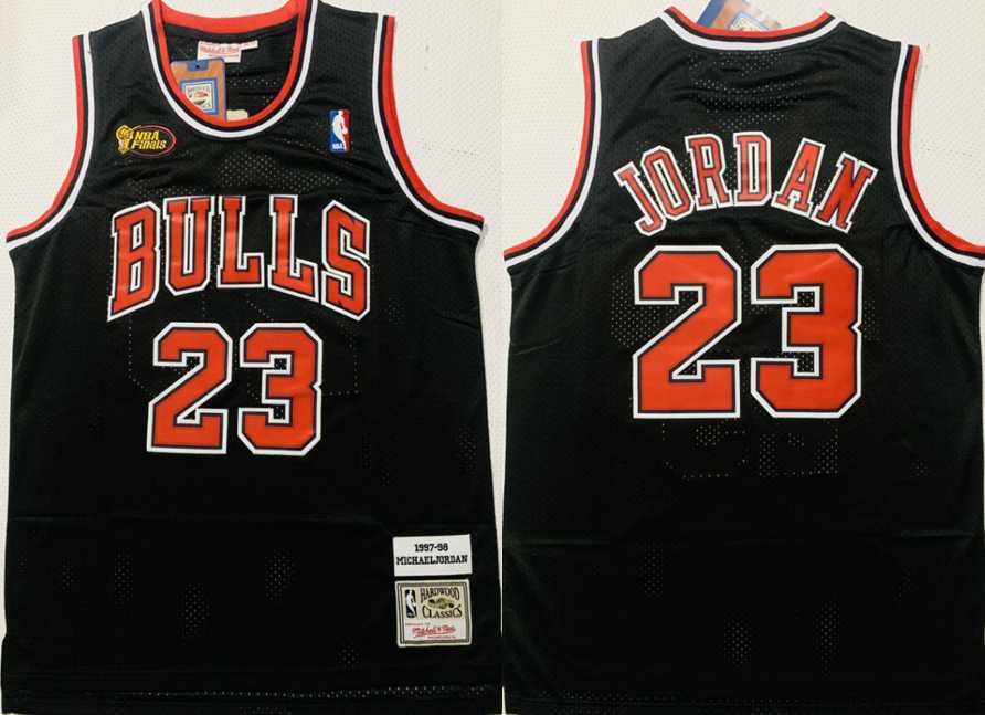 Bulls 23 Michael Jordan Black 1997-98 Hardwood Classics NBA Finals Jersey,We sell and wholesale Bulls 23 Michael Jordan Black 1997-98 Hardwood Classics NBA Finals Jersey on line form chian!